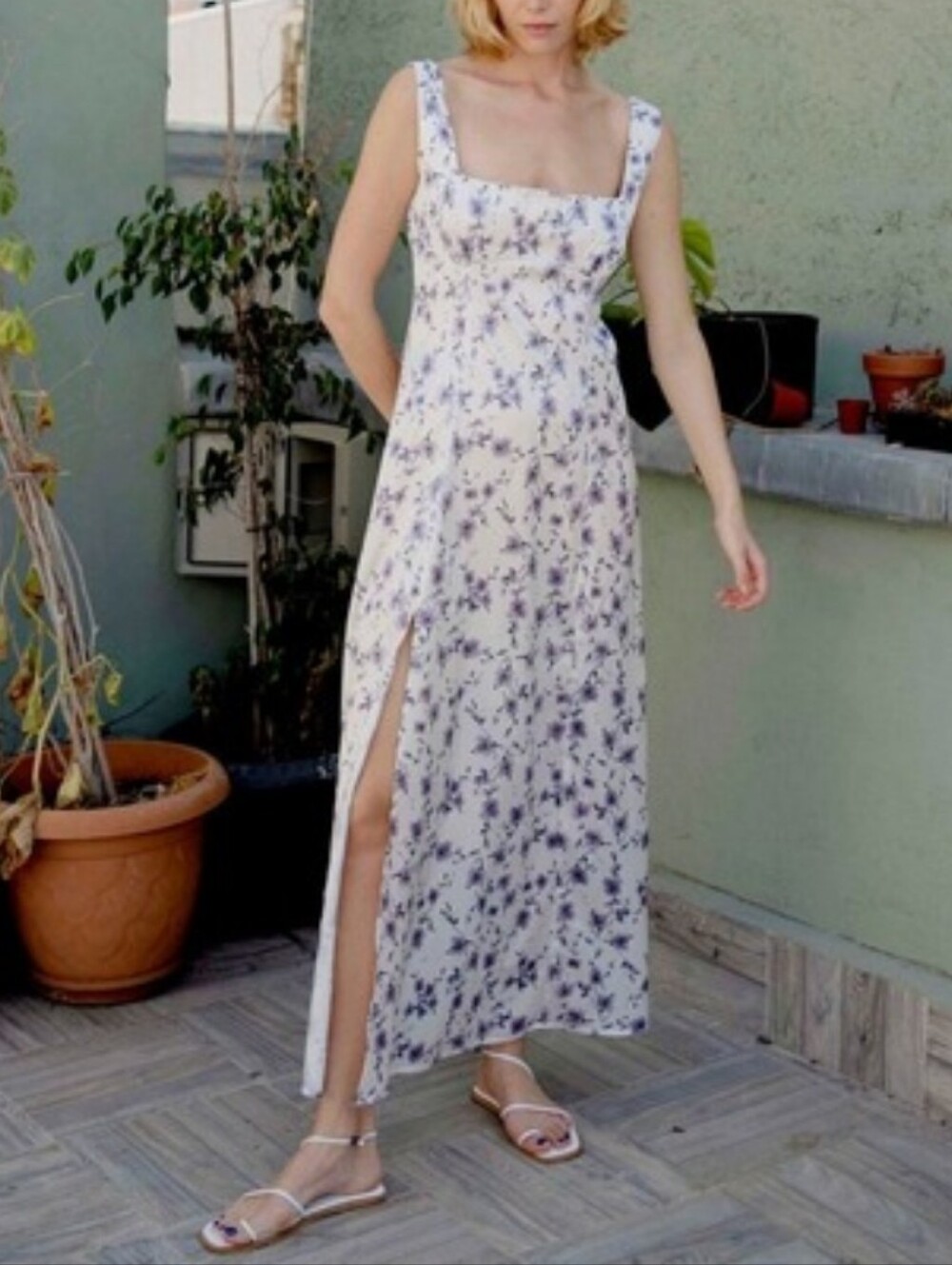 OhSevenDays Maternity Caroline Dress Size XL Maxi With Slit